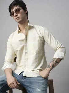 TRYBUY.IN Men Standard Spread Collar Buffalo Checked Cotton Casual Shirt