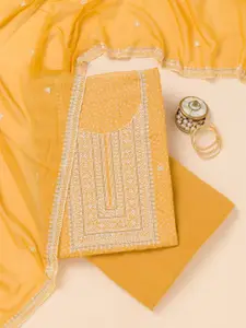 Koskii Bandhani Printed Sequinned & Thread work Unstitched Dress Material