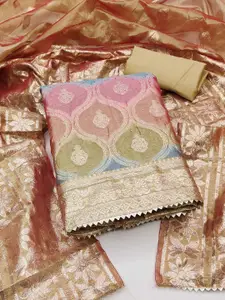 Ishin Ethnic Motifs Organza Unstitched Dress Material