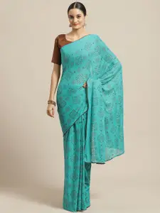 Saree mall Poly Chiffon Printed Saree with Matching Blouse