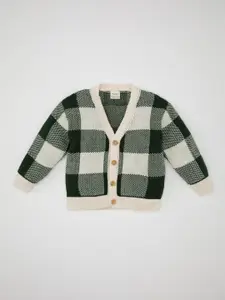 DeFacto Boys Checked Cardigan