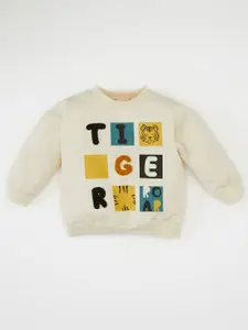 DeFacto Boys Printed Pure Cotton Sweatshirt