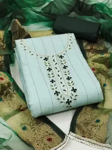 Ishin Embroidered Beads and Stones Unstitched Dress Material