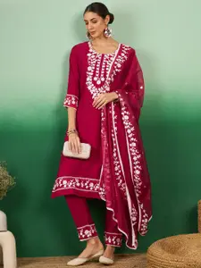 Maroosh Jacquard A-Line Dress