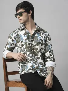 TRYBUY.IN Men Standard Spread Collar Abstract Printed Cotton Casual Shirt