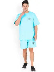 London Hills Round Neck Short Sleeves Oversized T-Shirt & Shorts