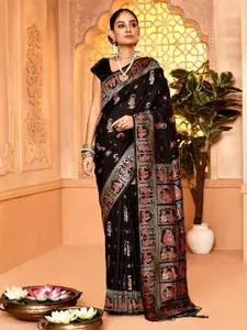 elora Woven Design Zari Baluchari Saree