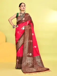 elora Ethnic Motifs Zari Woven Banarasi Saree