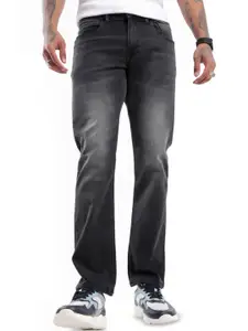 WROGN Men Straight Fit Mildly Distressed Light Fade Jeans