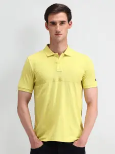 Arrow Sport Men Typography Printed Polo Collar Cotton T-shirt