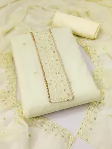 Ishin Embroidered Silk Georgette Unstitched Dress Material