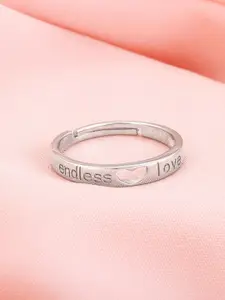 GIVA 925 Sterling Silver Rhodium-Plated Adjustable Finger Ring