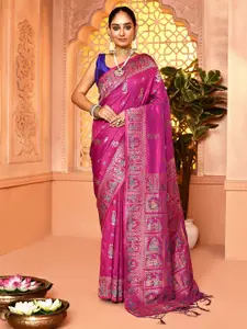 elora Woven Design Zari Baluchari Saree