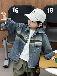 StyleCast x Revolte Boys Solid Spread Collar Open Front Jacket