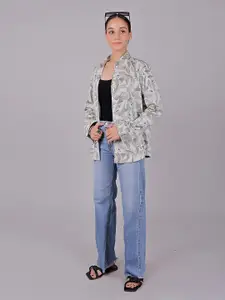 BLUEBIRD Women Classic Spread Collar Floral Printed Oversized Casual Shirt