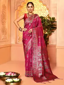 elora Woven Design Zari Baluchari Saree