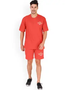 London Hills Round Neck Short Sleeves Oversized T-Shirt & Shorts