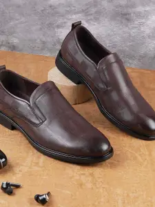 J.FONTINI Men Leather Formal Slip-Ons