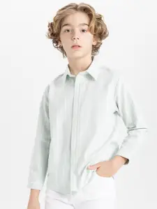 DeFacto Boys Spread Collar Vertical Striped Cotton Casual Shirt