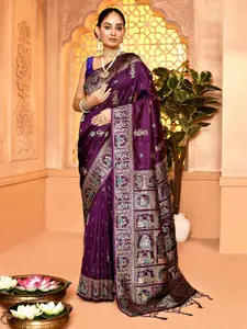 elora Woven Design Zari Baluchari Saree