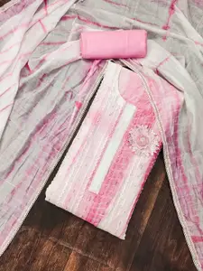 Ishin Floral Embroidered Sequinned Unstitched Dress Material