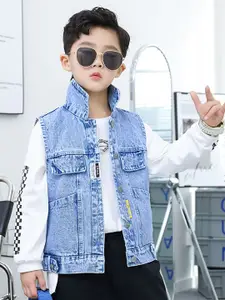 StyleCast x Revolte Boys Solid Longline Outdoor Open Front Jacket