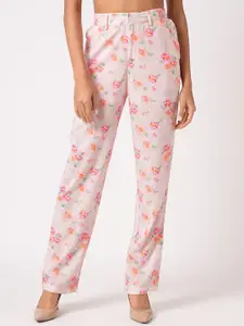 Kraus Jeans Women Relaxed Fit High-Rise Light Fade Printed Stretchable Jeans