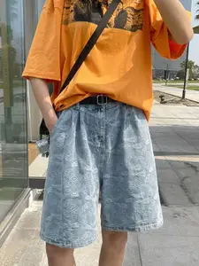 StyleCast Men Printed Loose Fit Denim Shorts