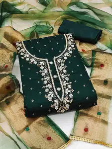 Ishin Floral Woven Design Unstitched Dress Material