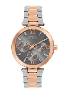 French Connection Women Dial & Stainless Steel Bracelet Style Straps Analogue Multi Function Watch