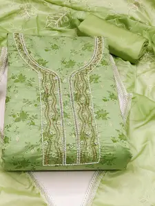 Ishin Ethnic Motifs Beads and Stones Unstitched Dress Material