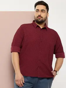 Sztori Men Plus Size Dobby Casual Shirt