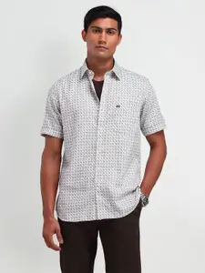 Arrow Sport Men Modern Spread Collar Micro Ditsy Printed Cotton Casual Shirt