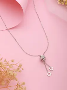 SARAF TRENDZ Anti-tarnish Cubic Zirconia Silver-Plated Necklace