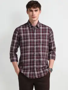 Arrow Sport Men Modern Spread Collar Solid Cotton Slim Fit Casual Shirt