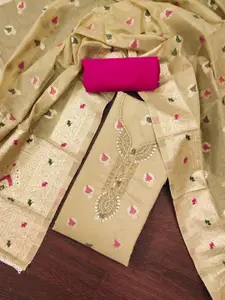 ASISA Ethnic Motifs Embroidered Beads and Stones Unstitched Dress Material