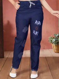 BAESD Girls Comfort Flared High-Rise Low Distress Stretchable Jeans