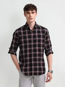 Arrow Sport Men Modern Spread Collar Solid Cotton Slim Fit Casual Shirt