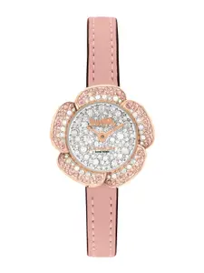 Coach Women Embellished Tearose Analogue Watch 14504323