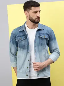 VOXATI Men Washed Denim Jacket