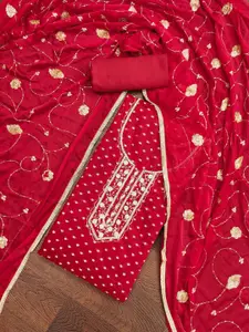 ASISA Geometric Woven Design Beads & Stones Unstitched Dress Material