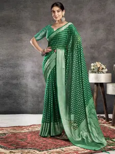Satrani Woven Design Zari Pure Georgette Dabu Saree
