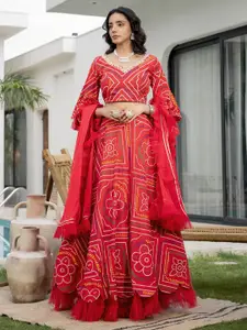 Chandbaali Printed Cotton Ready to Wear Lehenga & Blouse With Dupatta