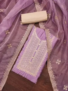 ASISA Ethnic Motifs Embroidered Sequinned Pure Silk Unstitched Dress Material