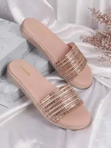 Mochi Women Ethnic Open Toe Flats