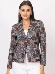 TWENTY ME Printed Acrylic Single Breasted Blazer