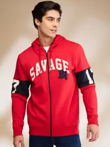 Being Human Men Cotton Typography Printed Sweatshirts with Embroidered