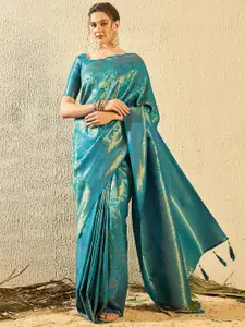 SERONA FABRICS Ethnic Motif Zari Woven Kanjeevaram Saree