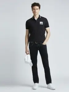Pepe Jeans Men Solid Polo Collar Cotton T-shirt