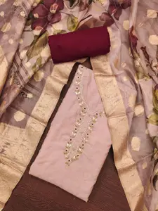 ASISA Beads and Stones Embroidered Unstitched Dress Material